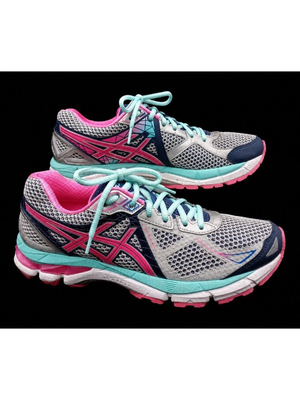 EUC Asics Women's GT-2000 V3 Lightning Hot Pink Navy T550N.9335 US 7.5 D EUR 39